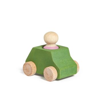 Lubulona - Holzauto Mintgrün mit Figur
