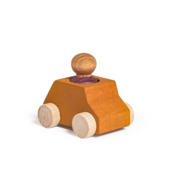 Lubulona - Holzauto Ocker mit Figur
