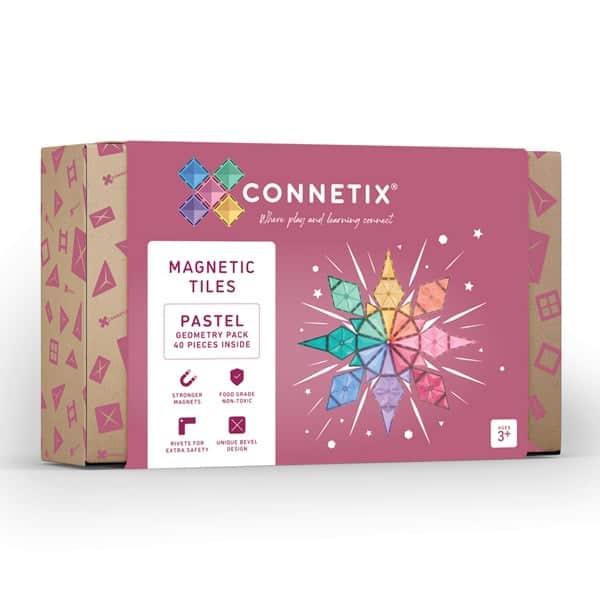 Connetix Pastell Geometry Pack - 40-tlg. Magnetbaukasten