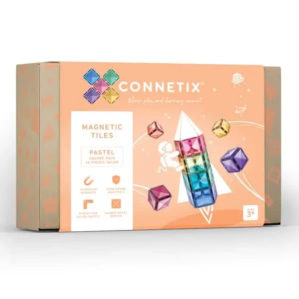 Connetix Pastell Square Pack - 40-tlg. Magnetbaukasten