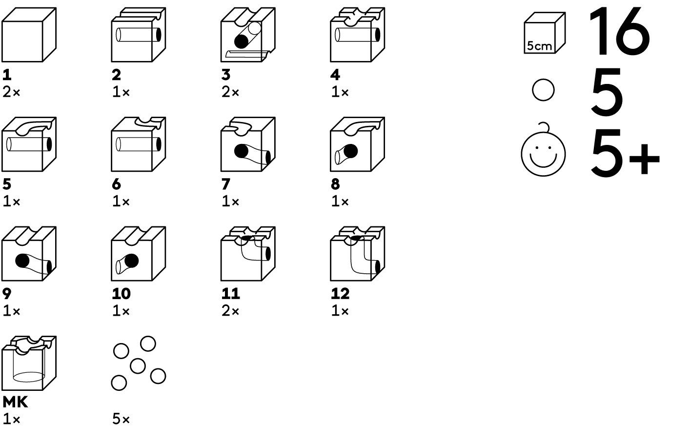 Cuboro Holzkugelbahn - Standard 16 Starter Set (1)