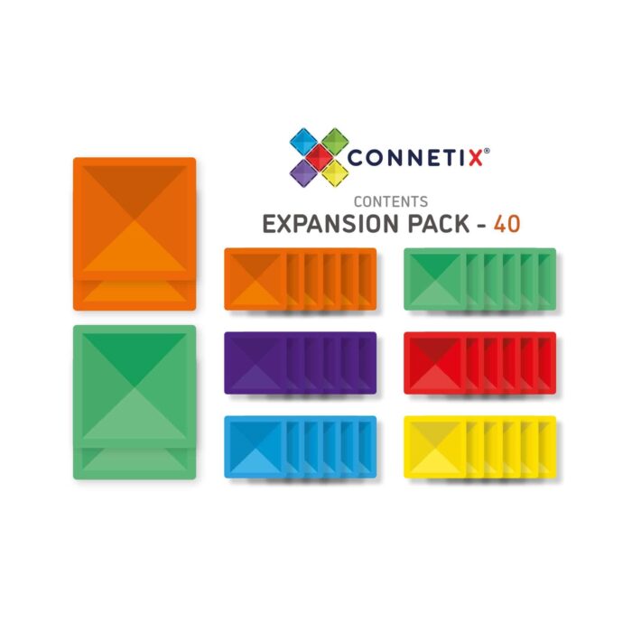 Connetix Rainbow Square Pack - 40-tlg. Magnetbaukasten (2)
